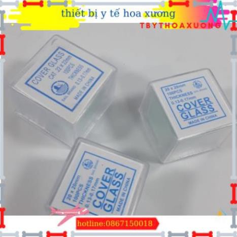 (com bo 5 hộp )Lamen kính hiển vi 22x22mm