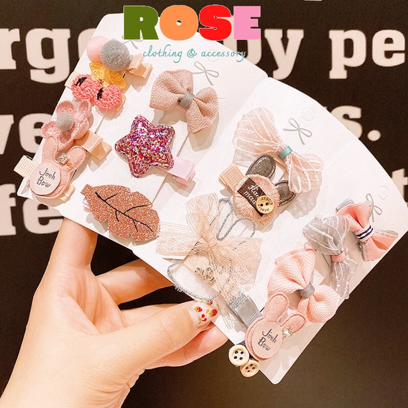Set kẹp phong cách hàn quốc cho bé