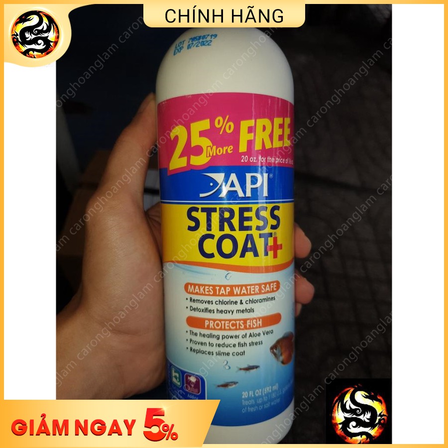 Dung Dịch Giảm Stress Khử Độc nước - Stress Coat 118ml 237ml 437ml Cho Cá Cảnh | Hoàng lam Arowana