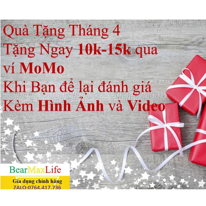 [Bản Quốc Tế]Nồi Nấu Cháo Chậm, Hầm, Ninh Cách Thủy Đa Năng Kèm Lồng Hấp Bear 0.8L,1.6L,2.5L Tiếng Anh