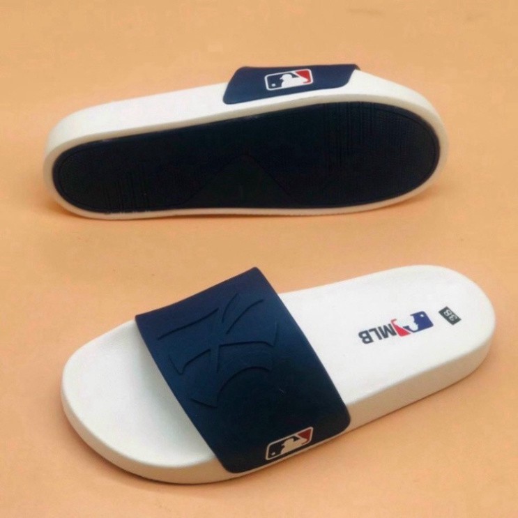 Dép MLB NY quai ngang, dép ny thời trang họa tiết đep, thời trang, đế cao su đúc