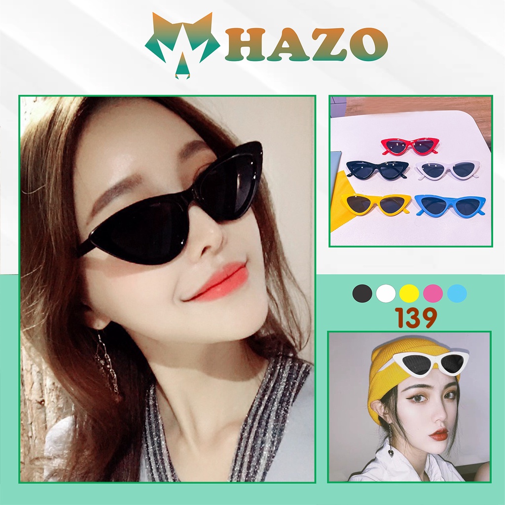 [Giá Sỉ] Mắt Kính Thời Trang Kính Mát Gọng Xếch K139 Teen Mới Về Cực Đẹp - Hazo