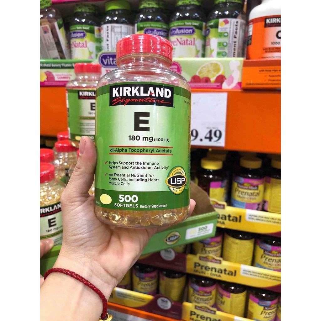 Viên Uống Vitamin E Kirkland 400IU- Nắp Đỏ