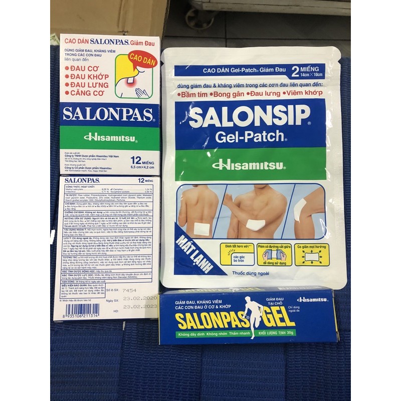 Dán Salonpas giảm đau tại chỗ