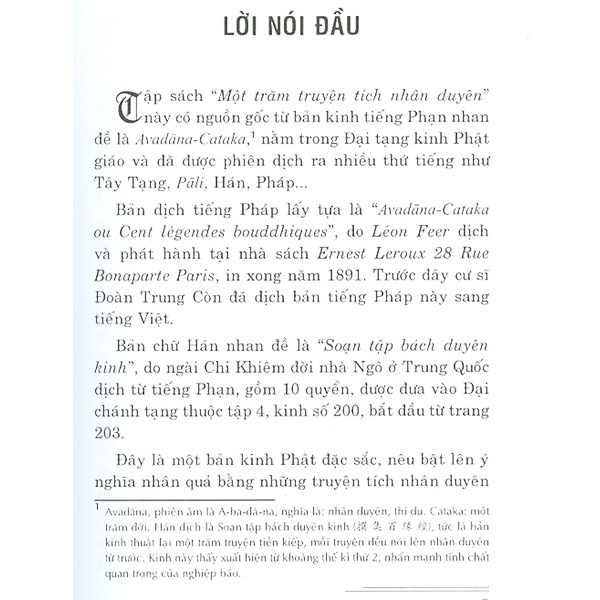 Sách - Một Trăm Truyện Tích Nhân Duyên Phật Giáo (Soạn Tập Bách Duyên Kinh)