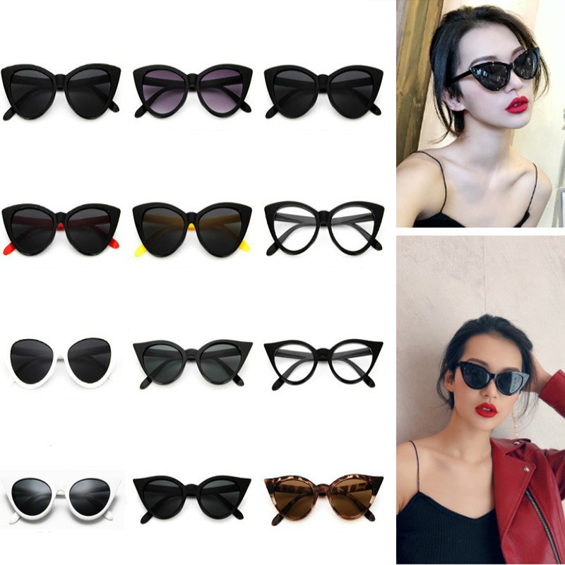 Kính mát mắt mèo chống tia UV400 phong cách cổ điển thời trang cho nữ