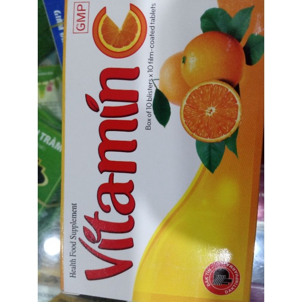 Vitamin C vị Hương cam hộp 10 vỉ