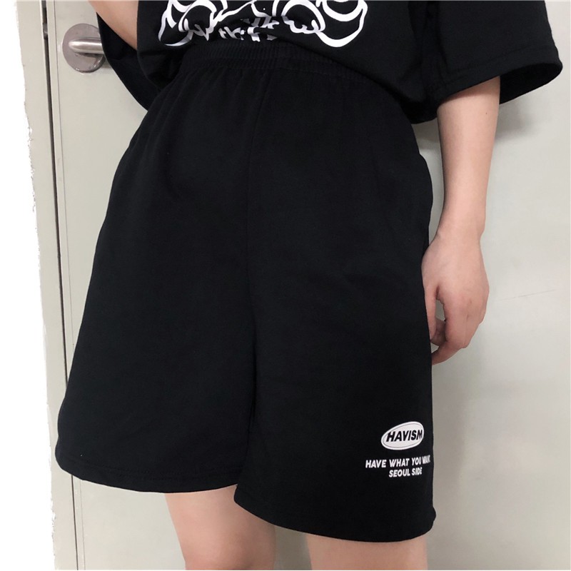 Quần short thun nam nữ mặc nhà, đi chơi, quần sooc unisex ống rộng QS34