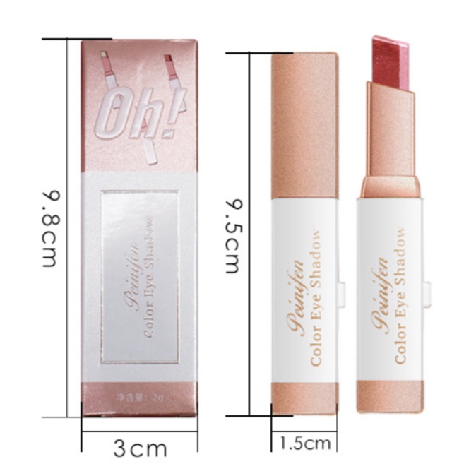 [Hàng mới về] Thỏi phấn mắt hai màu có nhũ lấp lánh xinh xắn | BigBuy360 - bigbuy360.vn