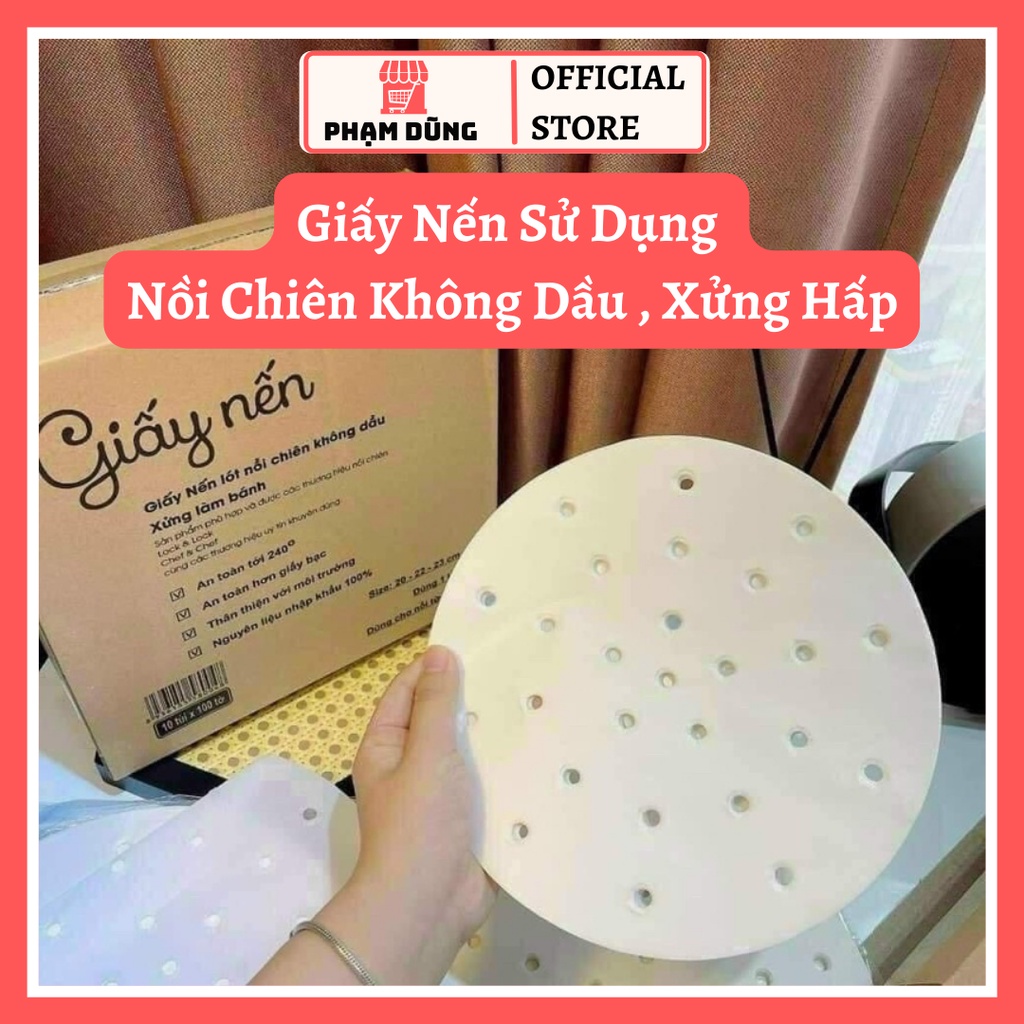 Giấy Nến Đục Lỗ , Giấy Nến Tròn Lót Nồi Chiên Không Dầu