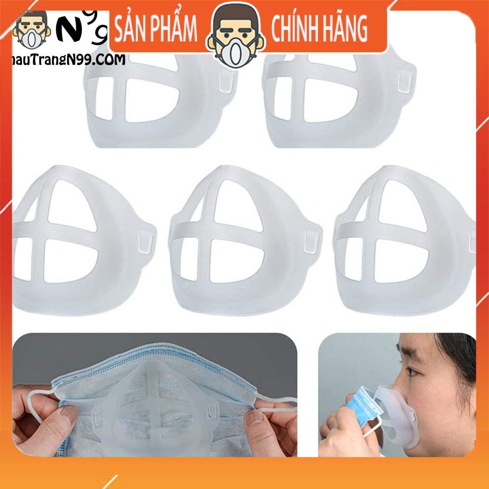 Khung miệng đeo khẩu trang giúp thông thoáng dễ thở, không dính son - Giá đỡ 3D cho khẩu trang y tế, khẩu trang vải