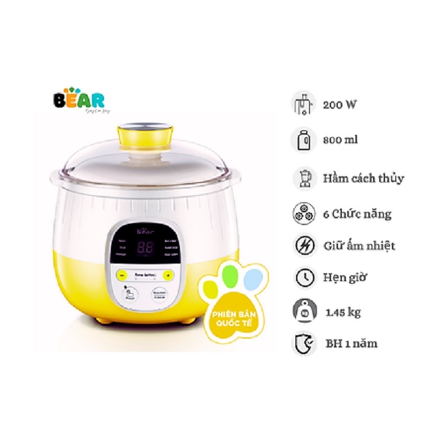 Nồi Nấu Chậm BEAR SUBE001 0,8L