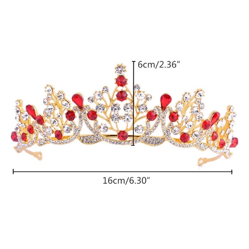 Vương Miện Cài Tóc Đính Đá Sang Trọng Phong Cách Vintage Cho Cô Dâu