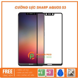 cường lực sharp aquos s3 - kính cường lực sharp aquos s3 2018 full viền siêu cứng