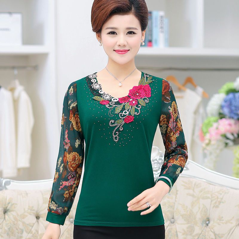 Áo lụa cho người già, áo sơ mi nư trung niên