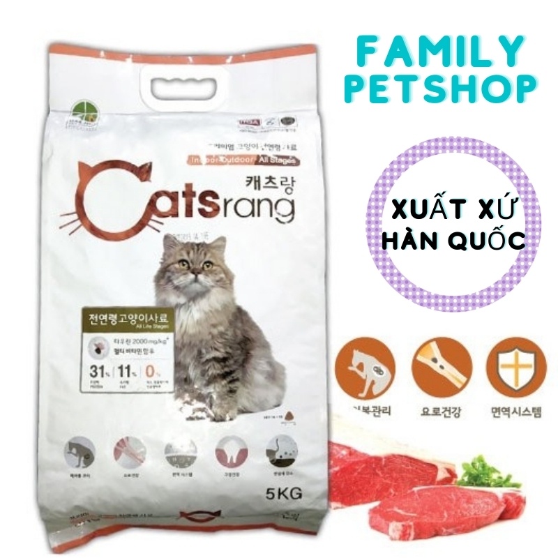 Thức ăn hạt cho mèo Catsrang Hàn Quốc-gói 400g-familypetshop.vn