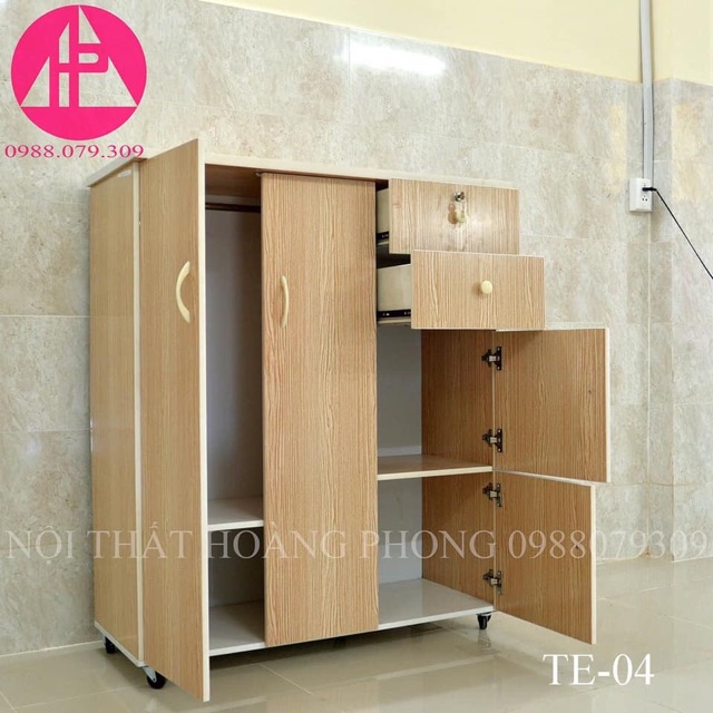 Tủ nhựa đài loan 5 hộc 2 cánh 125-105-45cm