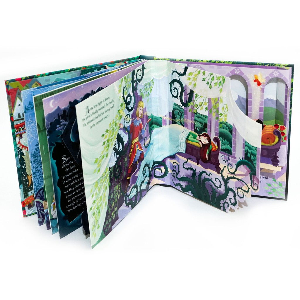 Sách Usborne - Pop Up Fairy Tales Sleeping Beauty - Truyện cổ tích công chúa ngủ trong rừng bằng tiếng anh