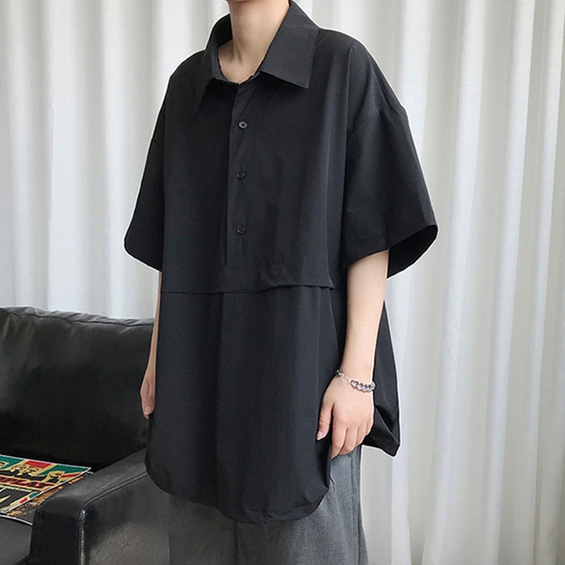 Polo tay ngắn Áo Thun polo Ngắn Tay Form Rộng Phong Cách Hàn Quốc Dành Cho Nam