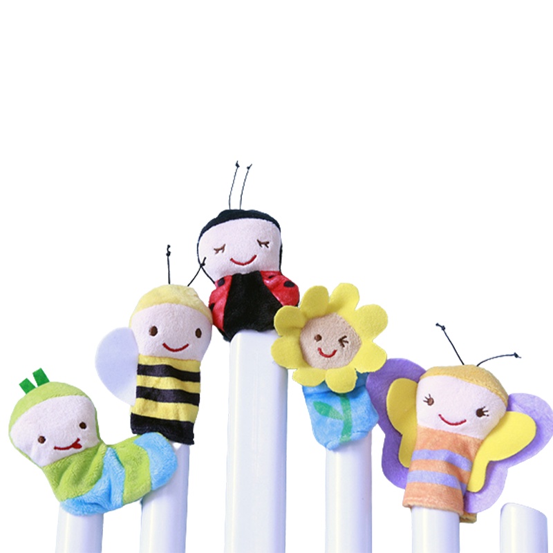 New 5Pcs/Set Animal Finger Puppets Plush Toy Set Story Time Props For Toddlers Baby