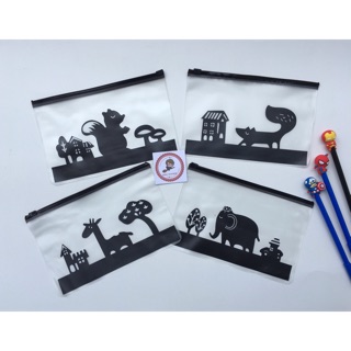 Ví zip đựng phụ kiện hình bóng đen siêu cute.