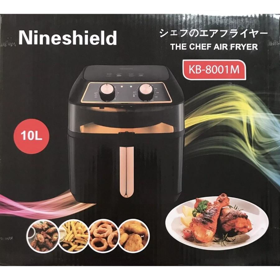 Nồi chiên không dầu cao cấp Nineshield 8002M, Dung tích lớn 10,5L, Hàng chính hãng, Bảo hành 12 tháng