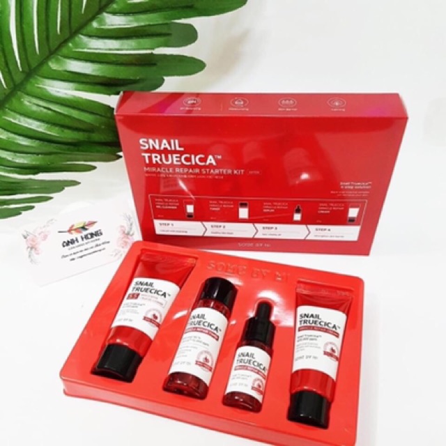 Bộ Dưỡng Phục Hồi, Tái Tạo Da Chiết Xuất Ốc Sên Some By mi Snail Truecica Miracle Repair Starter Kit