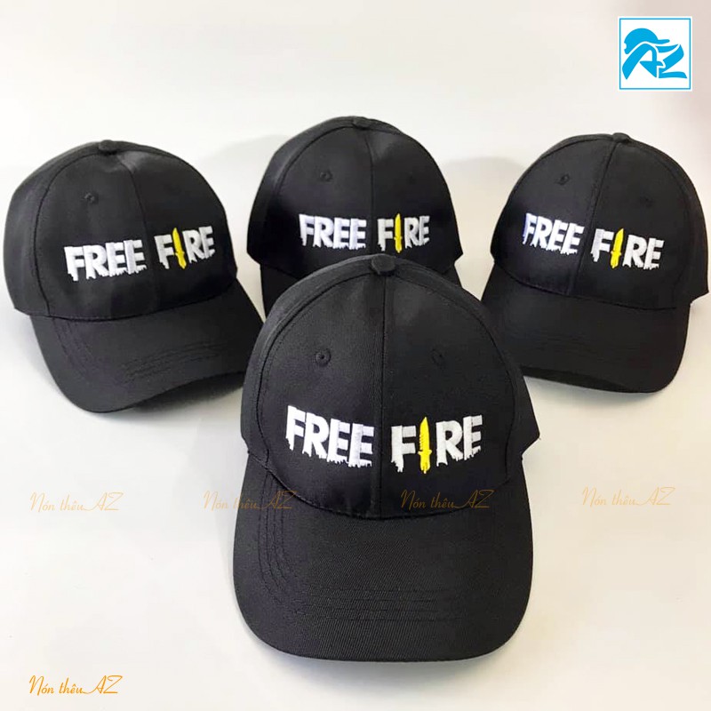 Nón kết thêu logo Game Free Fire màu đen - Mũ Lưỡi Trai MT146