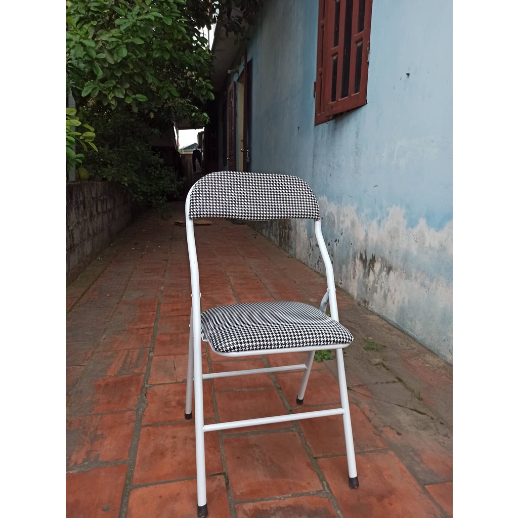 Ghế gấp gọn nhựa 3 lá, ghế đệm ngồi văn phòng cà phê quán ăn tiện dụng