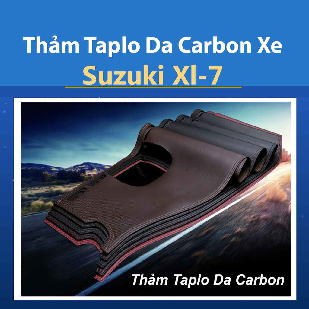 Thảm taplo da carbon cao cấp cho xe Suzuki XL-7 2019 2020 2021