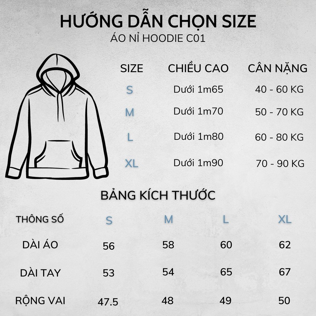 Áo hoodie nam nữ form rộng khoác nỉ phong cách Unisex - C01