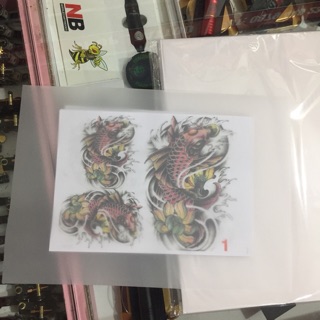 Giấy thiết kế hình xăm A3 cắt sẵn 100 tờ video2