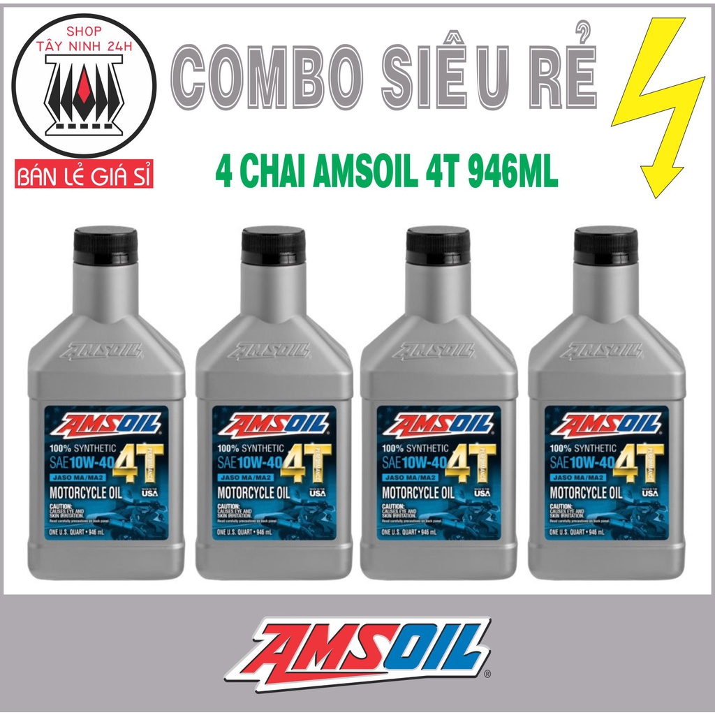 COMBO 4 AMSOIL Performance 4T 946ML