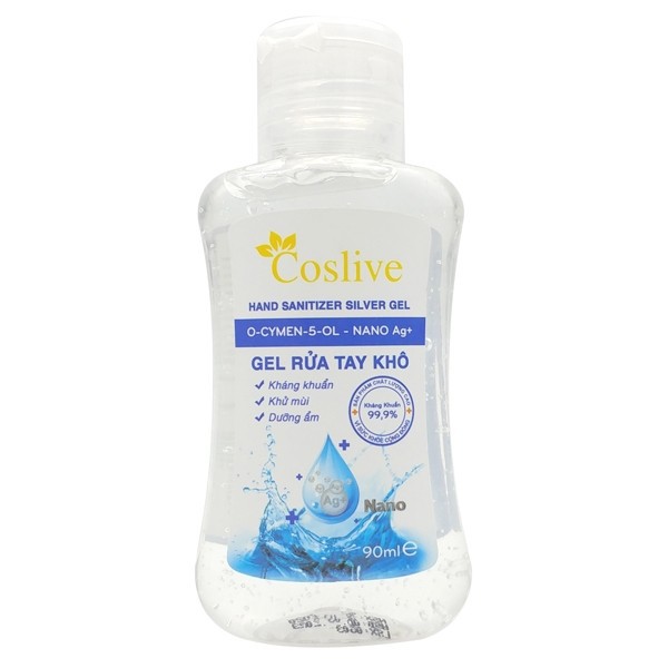 Gel Rửa Tay Khô Hand Sanitizer Silver Coslive 90ml - Nano