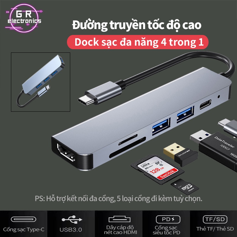 Mô tả sản phẩm: Hub chuyển đổi Type-C sang USB mở rộng Tốc độ truyền cao, truyền dữ liệu dễ dàng Đơn giản mà không tầm