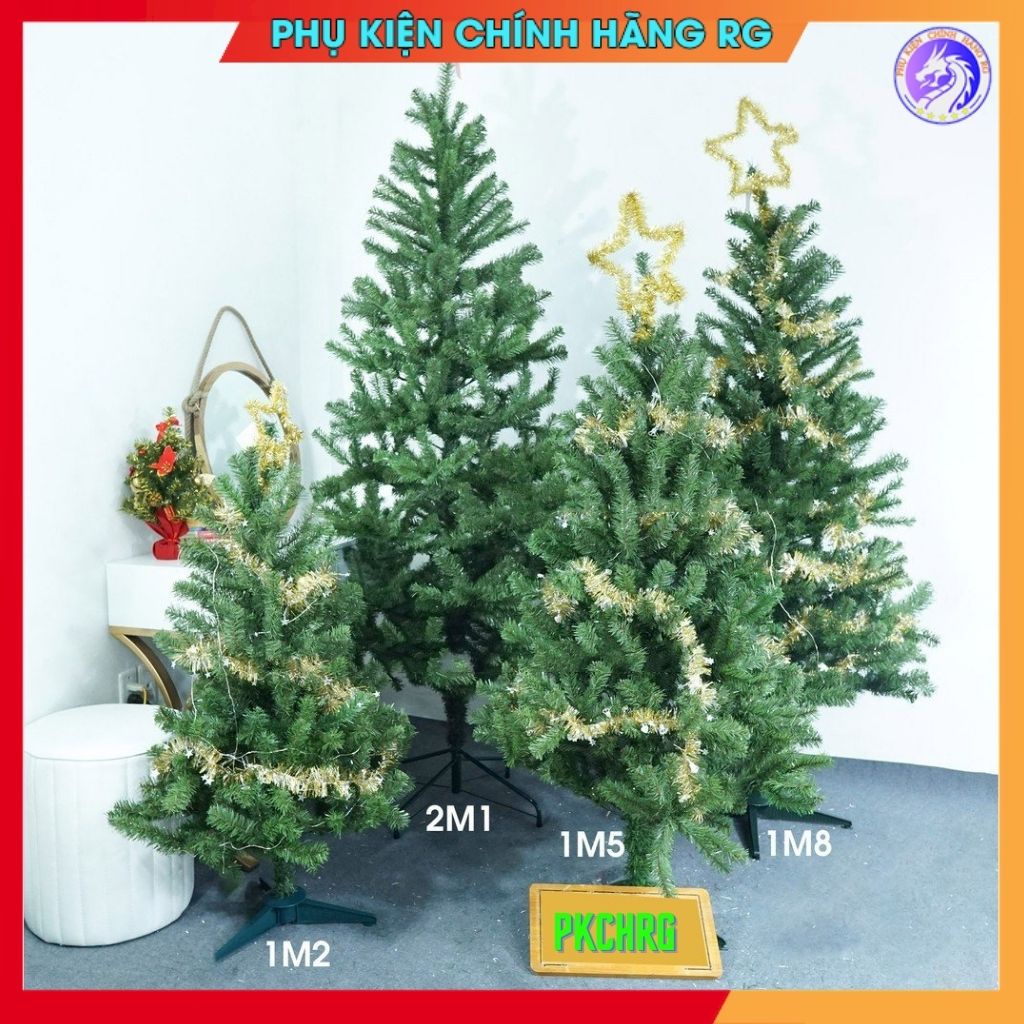 Cây Thông Noel 2m4 Tặng Set Phụ Kiện Trang Trí Cực Lung Linh Trang Trí Cây Thông Giáng Sinh