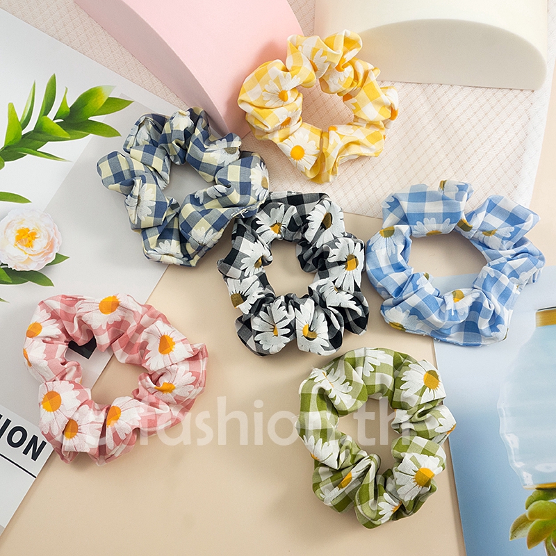 Dây Buộc Tóc Co Giãn Đính Hoa Cúc Thời Trang Hàn Quốc