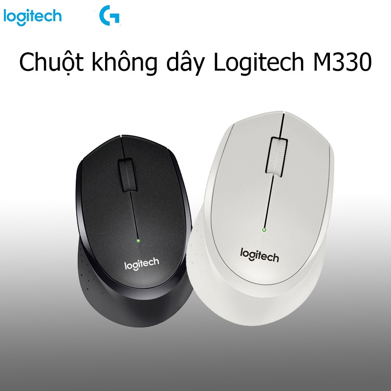 Chuột không dây Logitech M330 Silent Plus - Không có tiếng click khi sử dụng, Chuột công thái học-LJM300