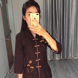 đồ lam đi chùa(cổ tàu viền)