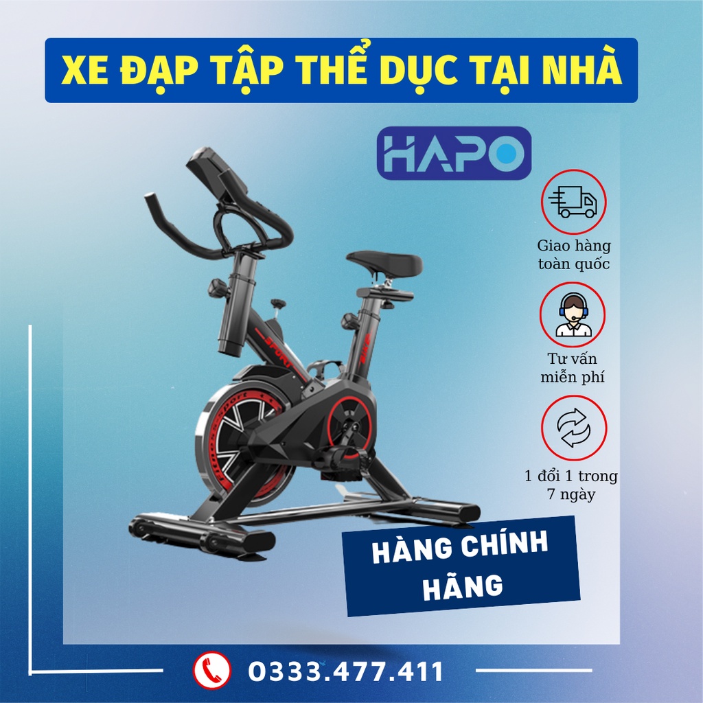 Xe Đạp Tập Thể Dục Tại Nhà LIDAK 585 Chính Hãng Cấu Trúc Tam Giác, Xe Đạp Thể Thao Tập Gym Thép Carbon Không Gỉ Cao Cấp