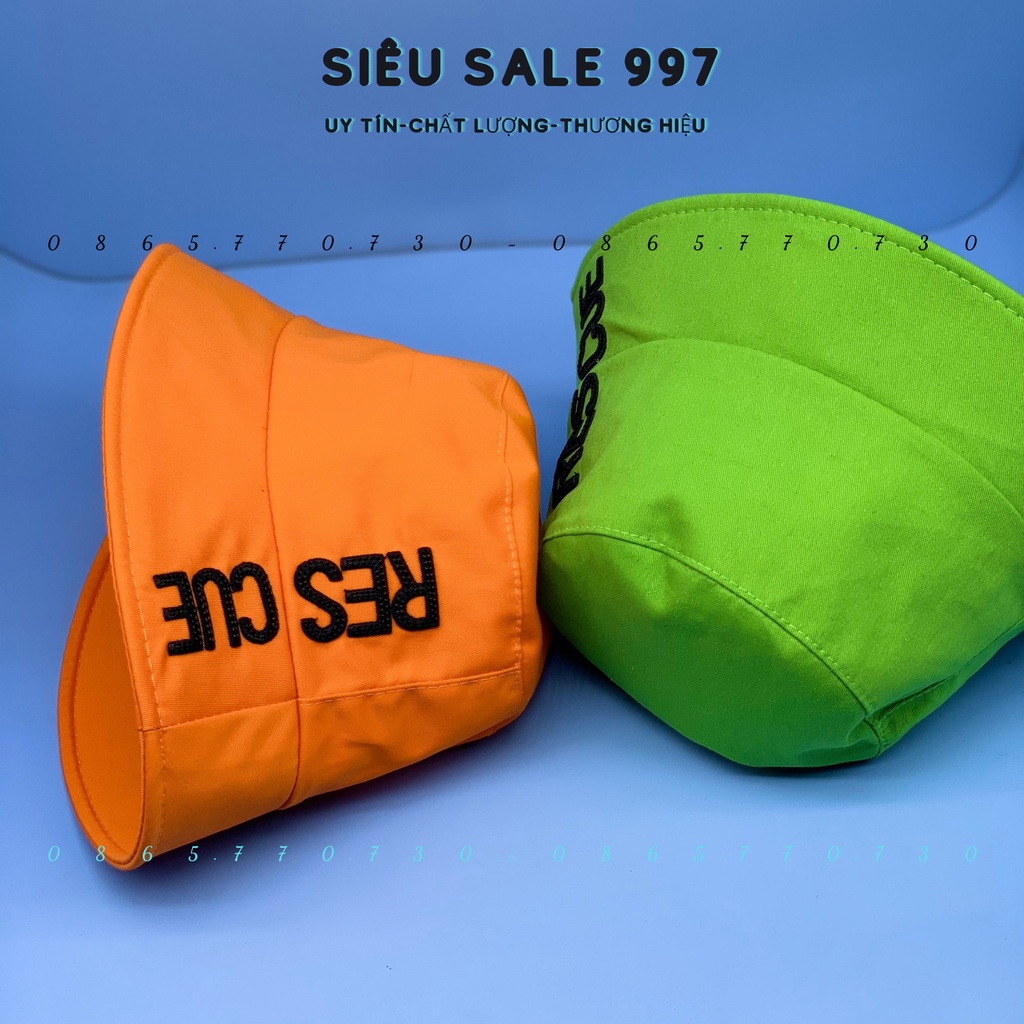 MŨ BUCKET CỤP HÀN QUỐC RESCUE KAKI 2 MÀU CAO CẤP THỜI TRANG NAM NỮ