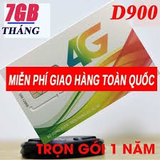 SIM DCOM VIETTEL D900 VÀO MẠNG TRỌN GÓI 12 THÁNG.MỖI THÁNG CÓ 7GB TỐC ĐỘ CAO