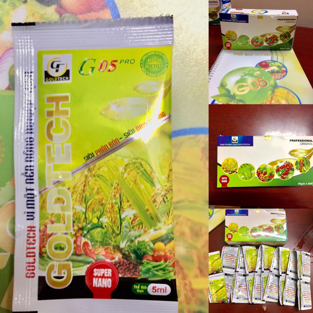 (5 trong 1) PHÂN BÓN HỮU CƠ SỐ 1 VIỆT NAM -  G05 ( GOLDTECH)