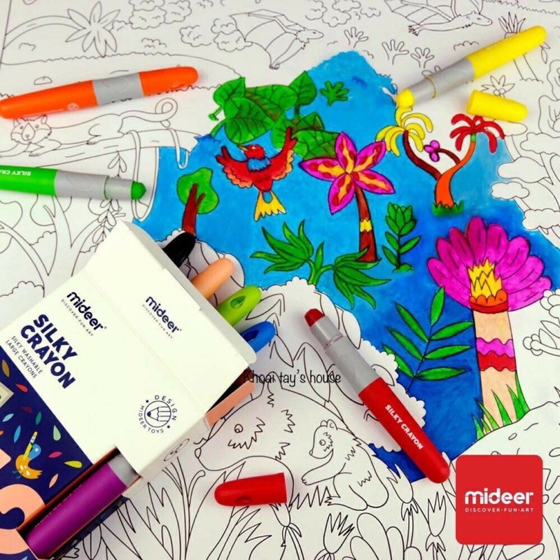 Bút sáp Silky crayon của Mideer- dòng bút sáp An toàn cho bé