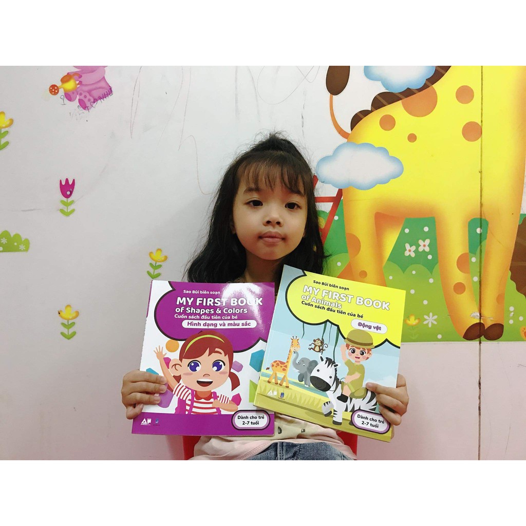 Sách - Cuốn Sách Song Ngữ Anh Việt My First Book of Shapes &amp; Colors - Bé Nhận Biết Hình Dạng Và Màu Sắc