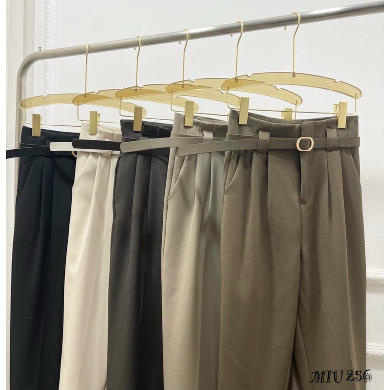 Quần baggy vải kèm đai mã 256 hàng QC