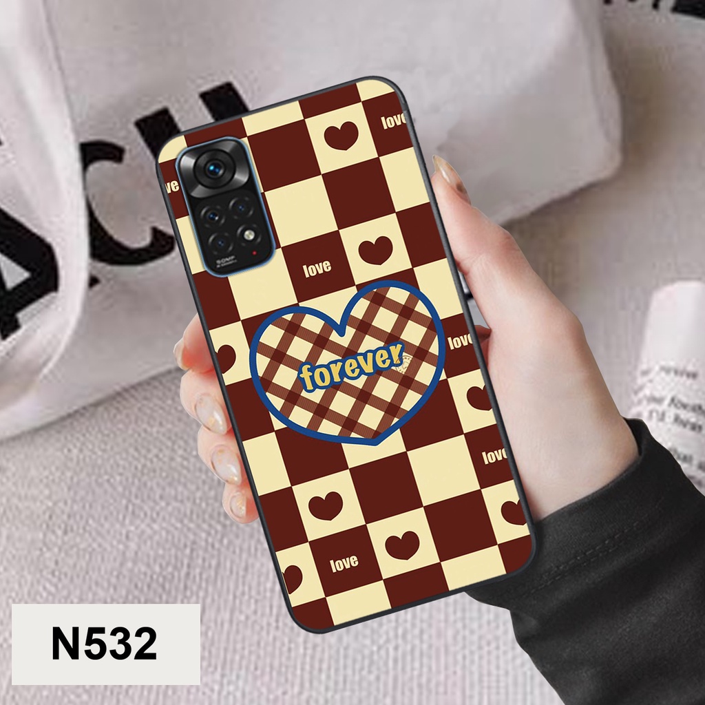 Ốp Xiaomi Redmi Note 11 4G / Note 11S / Note 11 Pro 5G / Note 11s 5G in hình kẻ caro , trái tim , bánh quy cute siêu đẹp