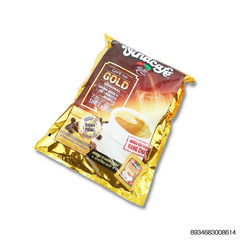 [NOWSHIP] Cà Phê Hoà Tan Vinacafe 3in1 Gold Original gói lớn 480g | BigBuy360 - bigbuy360.vn