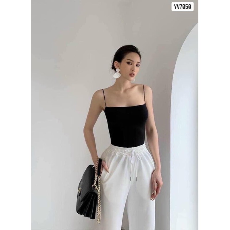 Áo 2 Dây sợi Bún Cotton Co Giãn 4 Chiều - Nhà Cam