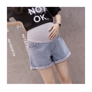 Quần đùi bầu jean xanh